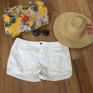 Mossimo Mid Rise Distressed White Shorts size 12